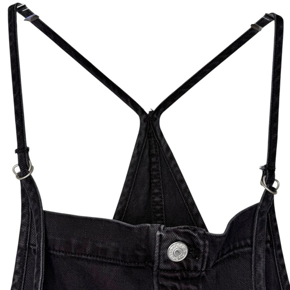 Anthropologie Pilcro Black Wash Painters Women’s Strappy Denim Overalls Sz 31 - Picture 8 of 15